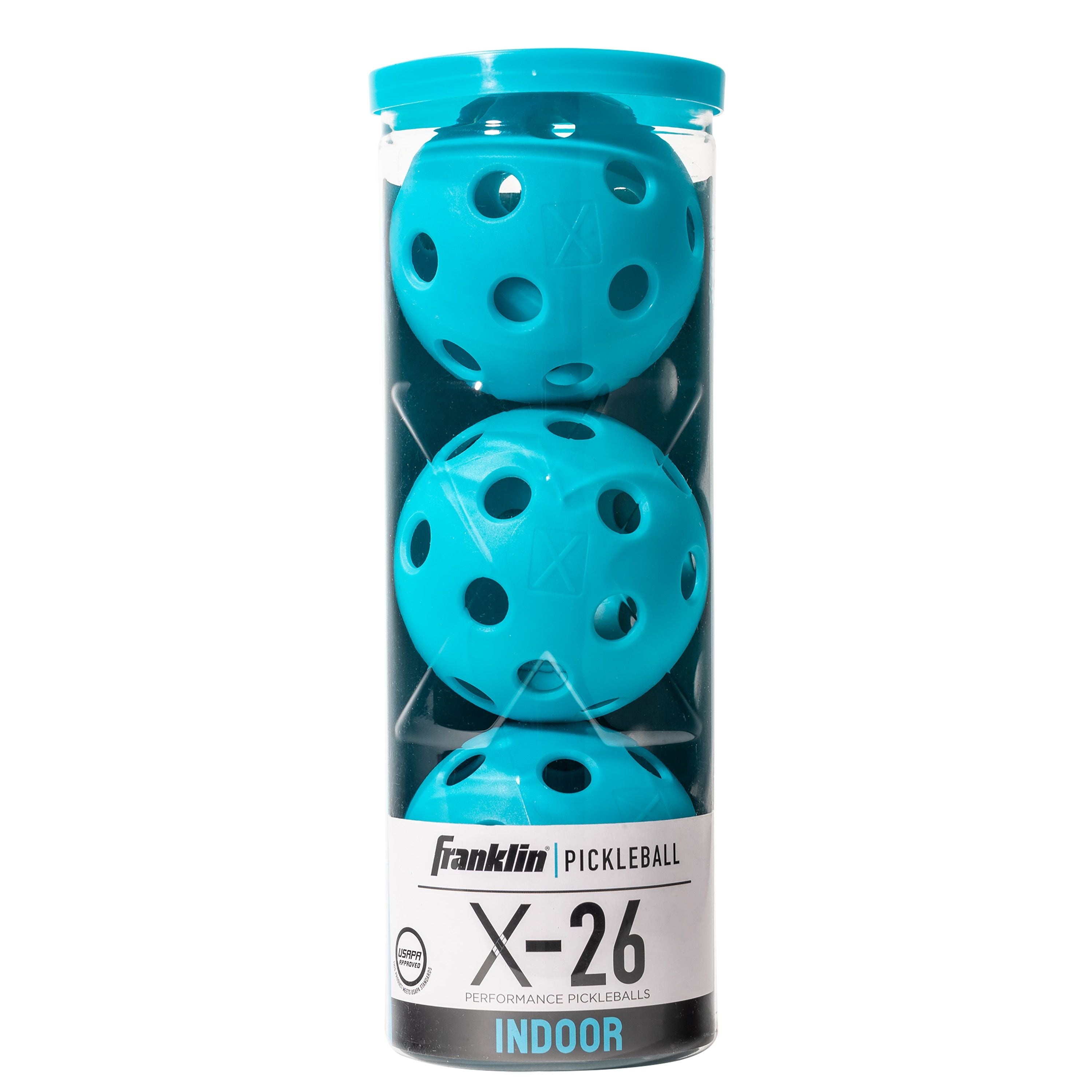 Franklin X-26 Indoor Pickleball (Blue) - 3 Pack